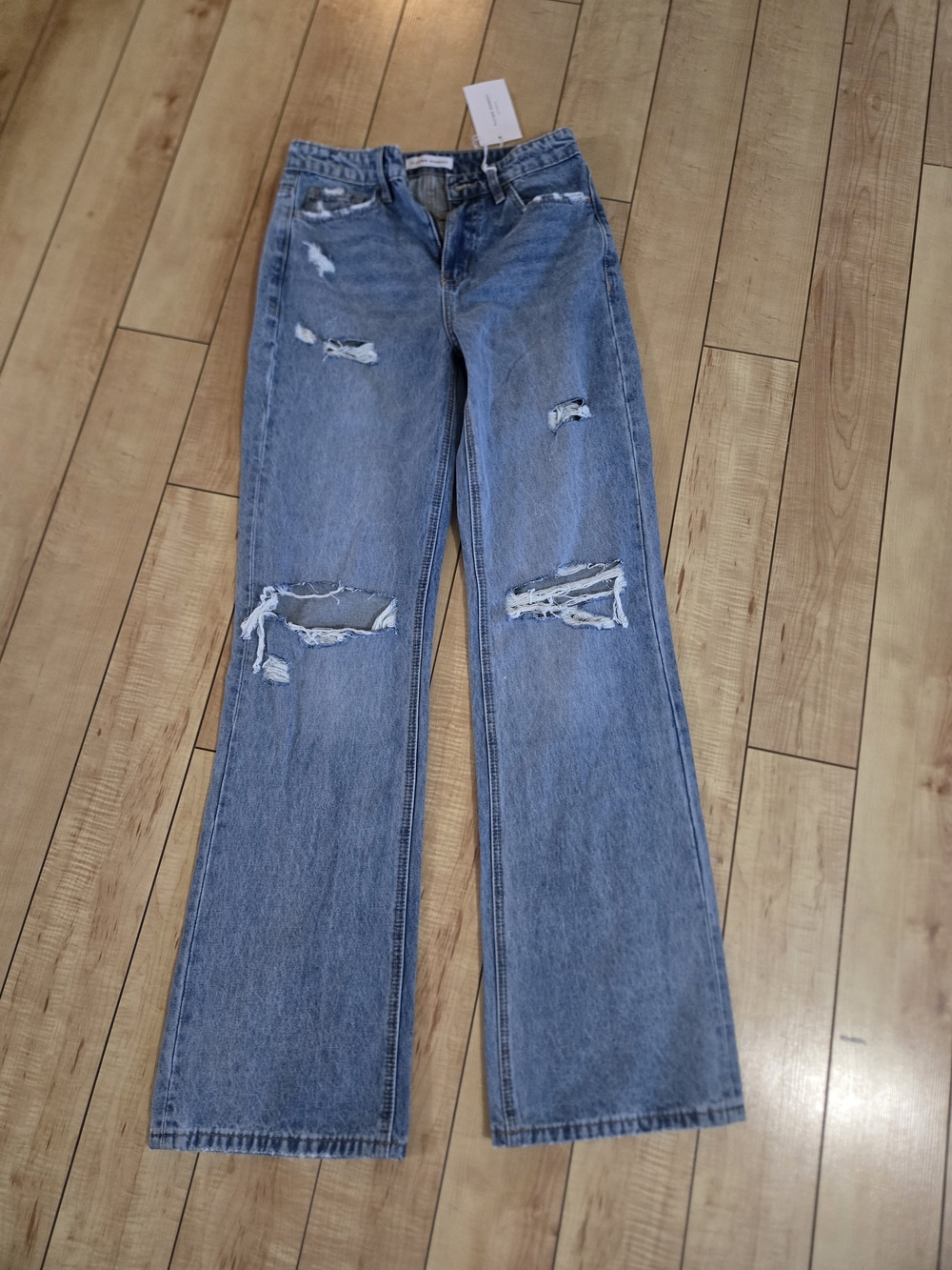 NWT Flying Monkey Mom Jean Distressed- Light Blue